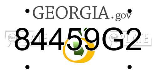 84459G2 Georgia License Plate