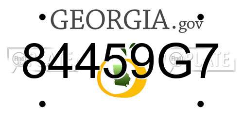 84459G7 Georgia License Plate