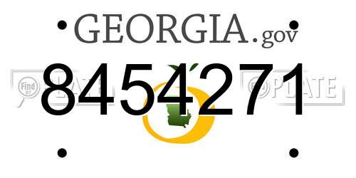8454271 Georgia License Plate