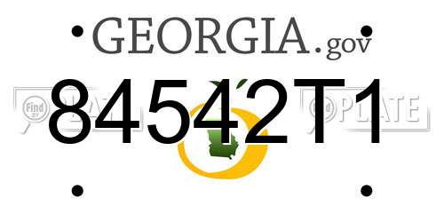 84542T1 Georgia License Plate