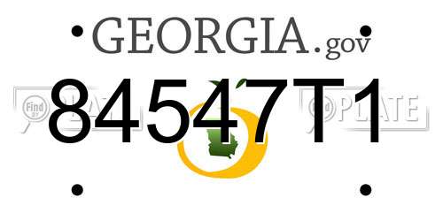 84547T1 Georgia License Plate