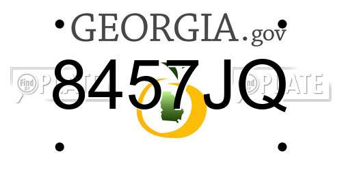 8457JQ Georgia License Plate