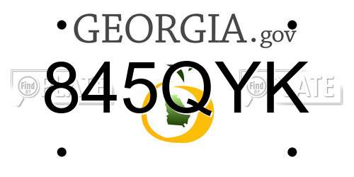 845QYK Georgia License Plate