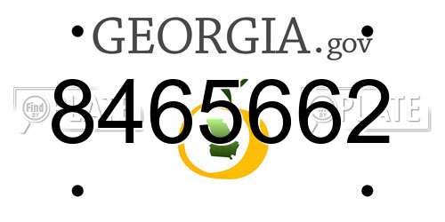 8465662 Georgia License Plate