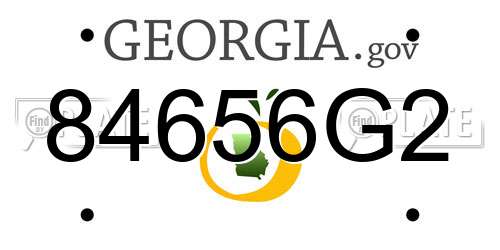 84656G2 Georgia License Plate