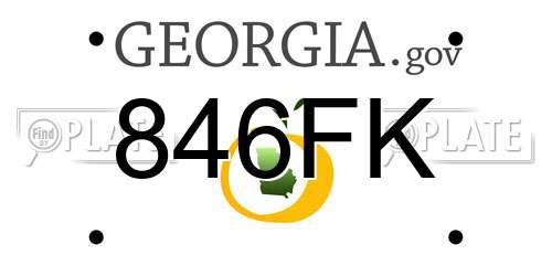846FK Georgia License Plate