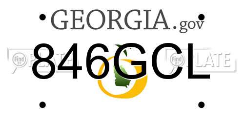 846GCL Georgia License Plate