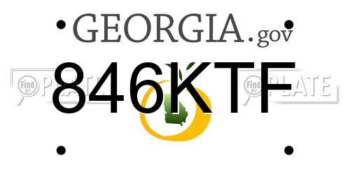 846KTF Georgia License Plate