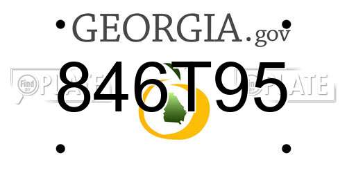 846T95 Georgia License Plate