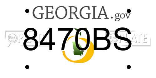 8470BS Georgia License Plate