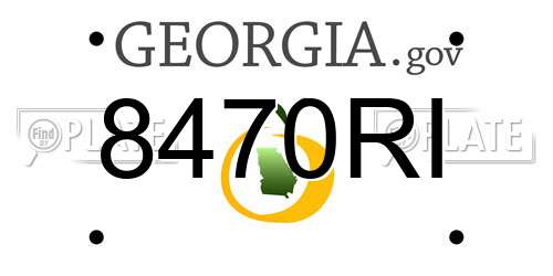 8470RI Georgia License Plate