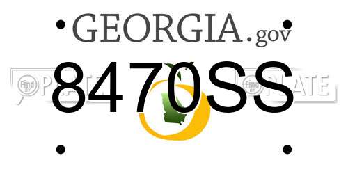 8470SS Georgia License Plate