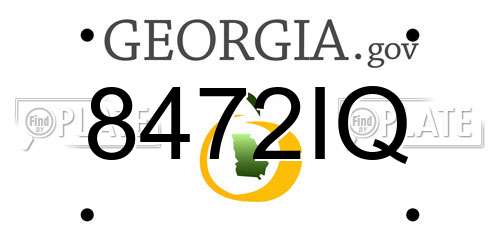 8472IQ Georgia License Plate