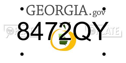 8472QY Georgia License Plate