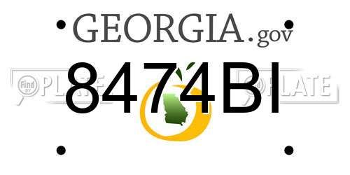 8474BI Georgia License Plate