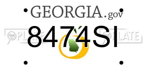 8474SI Georgia License Plate