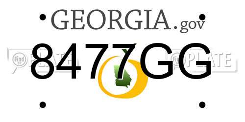 8477GG Georgia License Plate