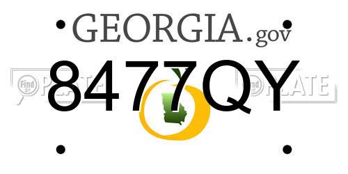 8477QY Georgia License Plate