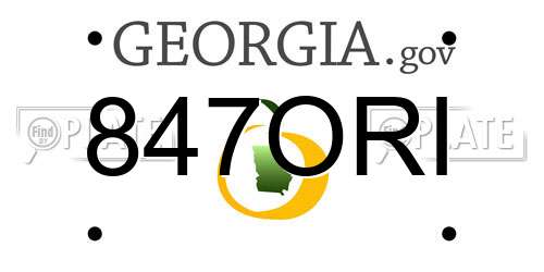 847ORI Georgia License Plate