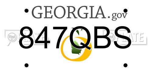 847QBS Georgia License Plate
