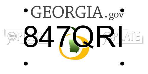 847QRI Georgia License Plate