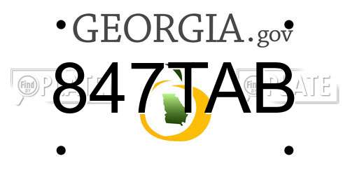 847TAB Georgia License Plate