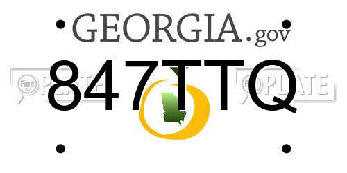 847TTQ Georgia License Plate
