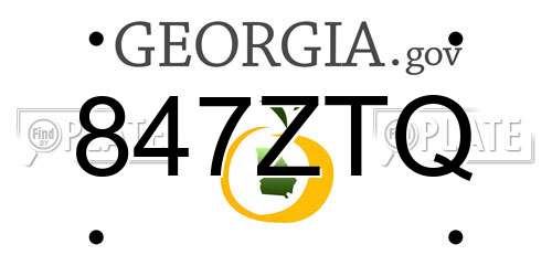 847ZTQ Georgia License Plate