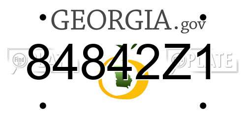 84842Z1 Georgia License Plate