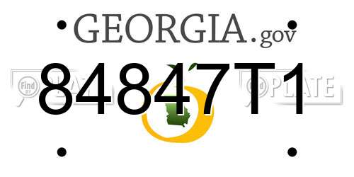 84847T1 Georgia License Plate