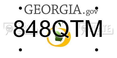 848QTM Georgia License Plate