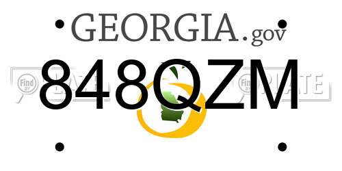 848QZM Georgia License Plate