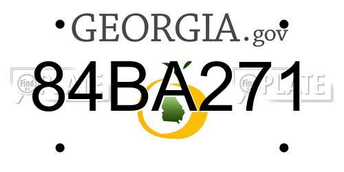 84BA271 Georgia License Plate