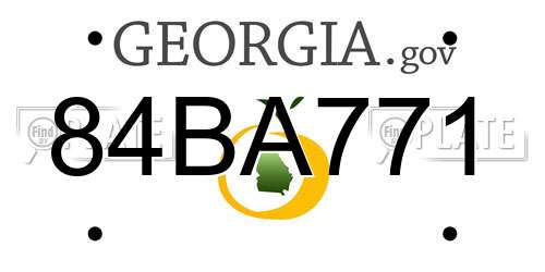 84BA771 Georgia License Plate