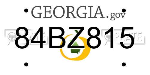 84BZ815 Georgia License Plate