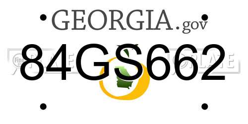 84GS662 Georgia License Plate