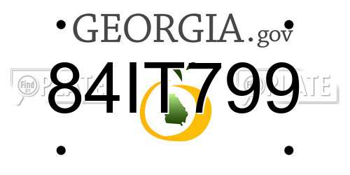 84IT799 Georgia License Plate