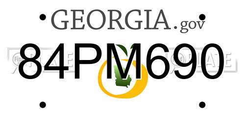 84PM690 Georgia License Plate