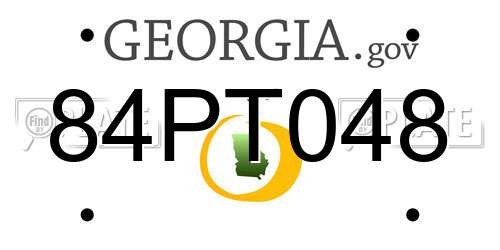84PT048 Georgia License Plate