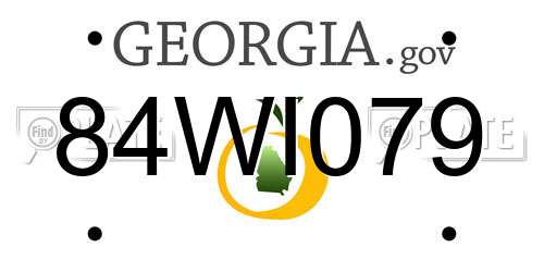84WI079 Georgia License Plate