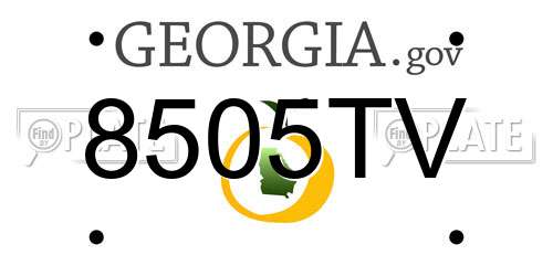 8505TV Georgia License Plate