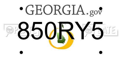 850RY5 Georgia License Plate