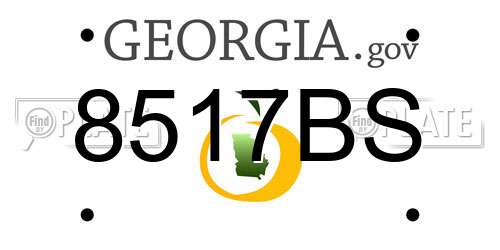 8517BS Georgia License Plate