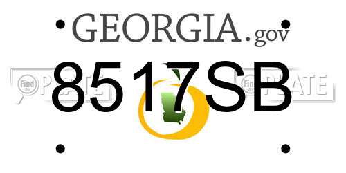 8517SB Georgia License Plate