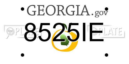 8525IE Georgia License Plate