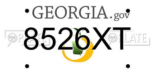 8526XT Georgia License Plate