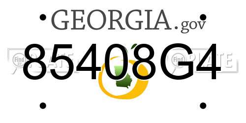 85408G4 Georgia License Plate