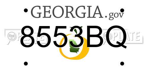 8553BQ Georgia License Plate