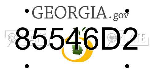 85546D2 Georgia License Plate