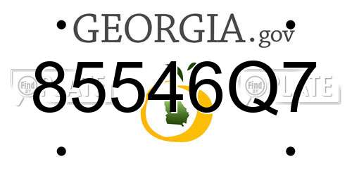 85546Q7 Georgia License Plate
